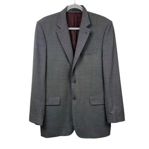 Chester by Chester Barrie Men's Gray 100% Wool Super 140s Merino Suit Jacket 40R